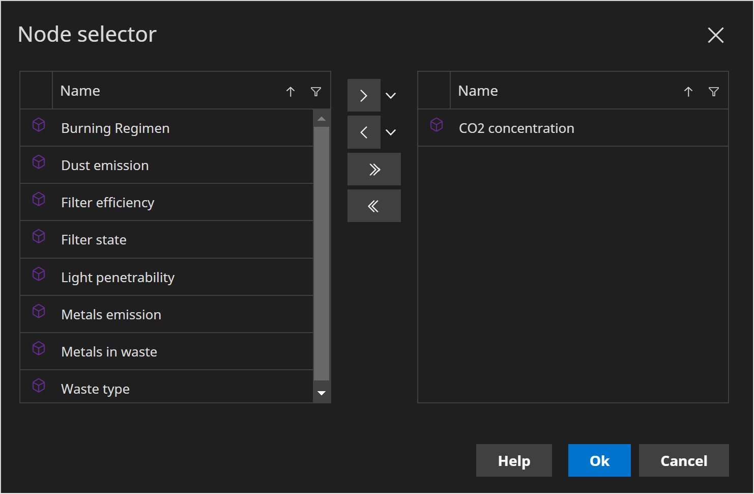 Node selector | CO2