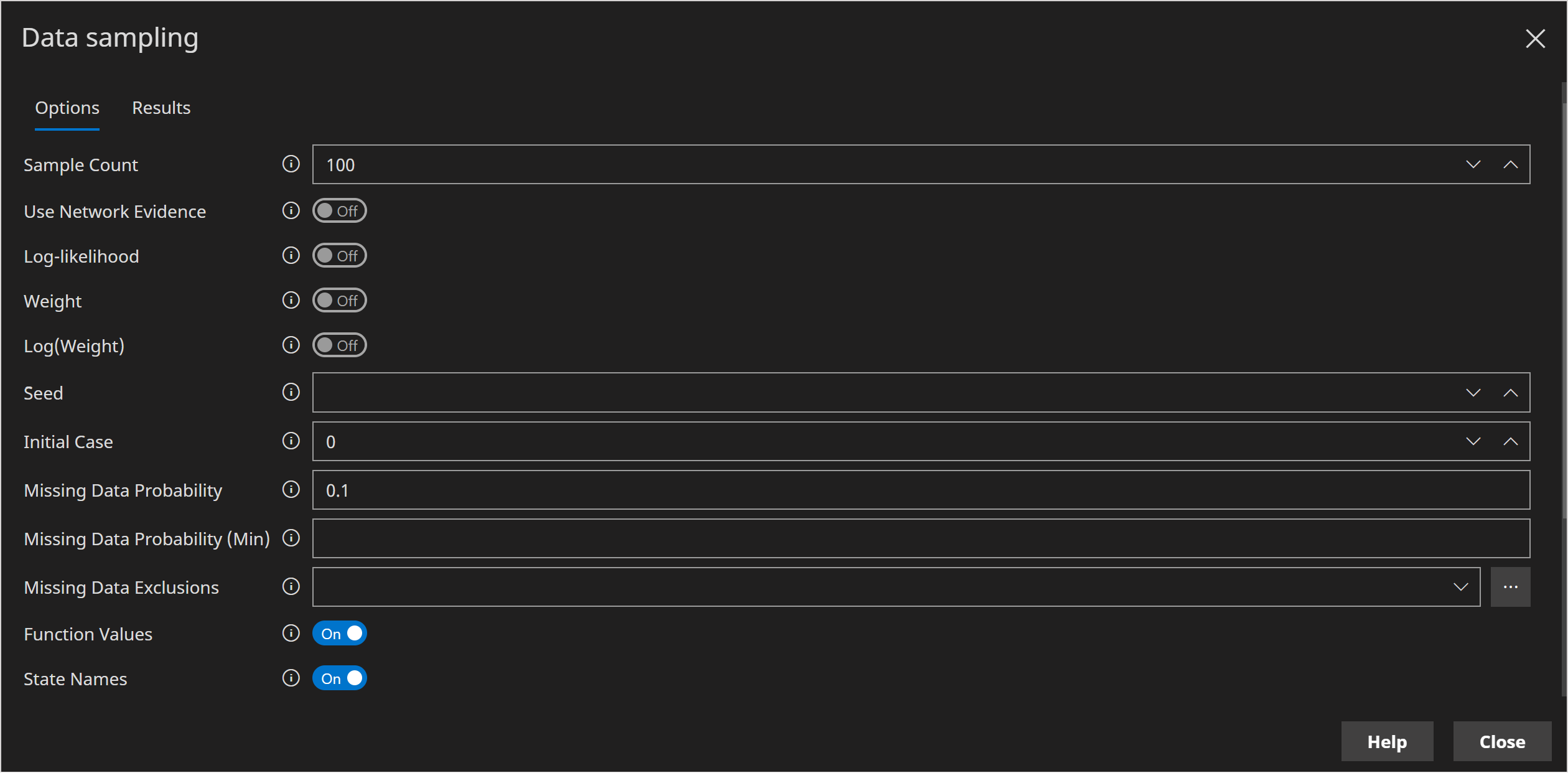 Data Sampling | Missing Data options