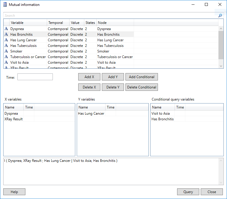 Mutual information calculator