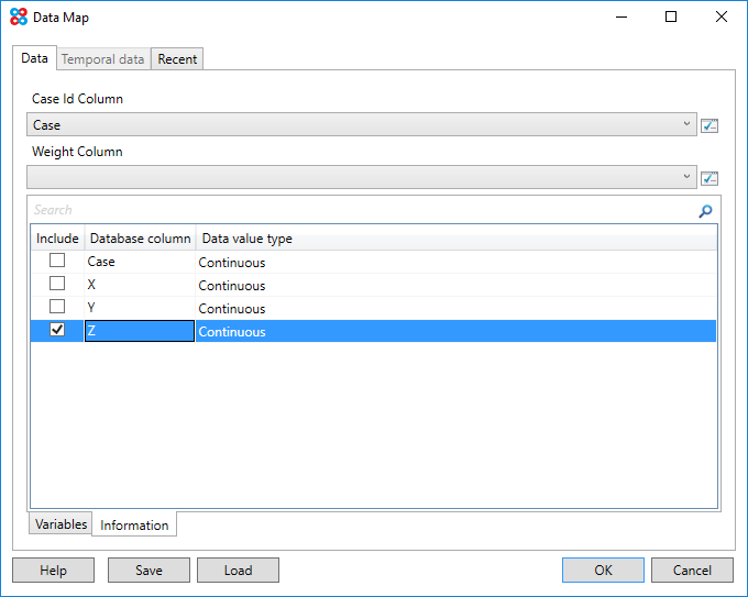 Missing data - prediction data map information